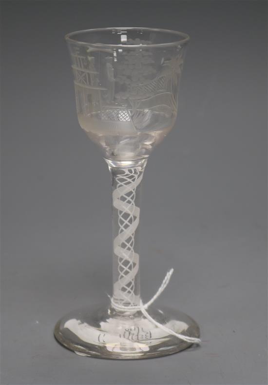 An airtwist stem glass